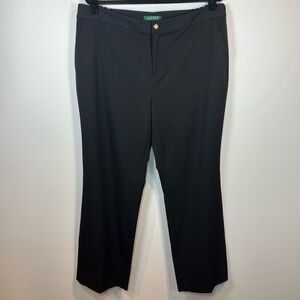 Lauren Ralph Lauren Trouser Pants Black High Rise Boot Cut Classic Womens Sz 18W
